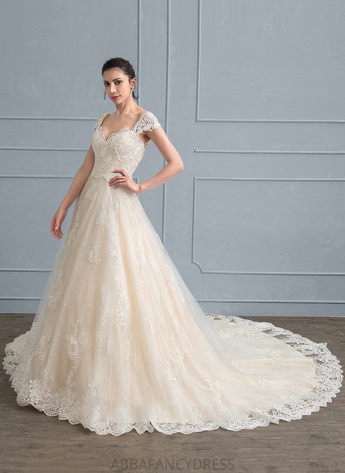 Wedding Dresses Dress Cathedral Tulle Beading Train With Ball-Gown/Princess Linda Sweetheart Sequins Lace Wedding