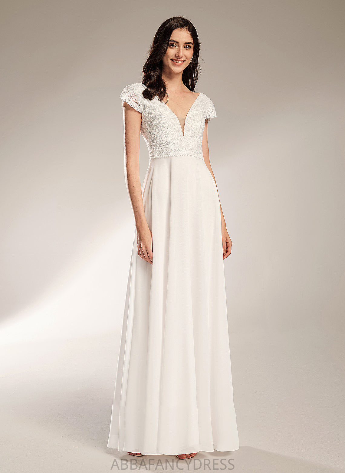 Nadia Dress Wedding A-Line Wedding Dresses Floor-Length V-neck