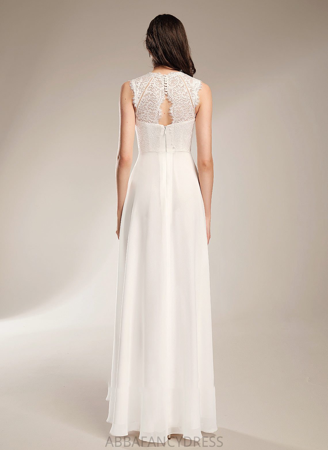 Wedding Dresses Lace With Scoop Dress A-Line Floor-Length Neck Wedding Hailie