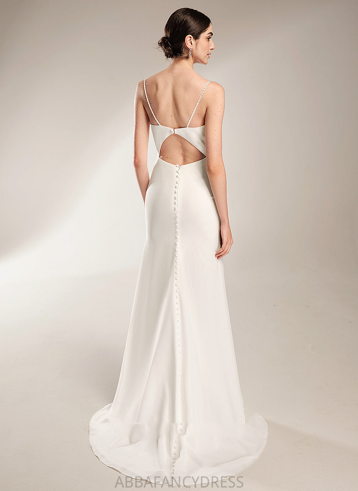 Wedding With Court Neck Sylvia Beading Dress Train Cowl A-Line Wedding Dresses