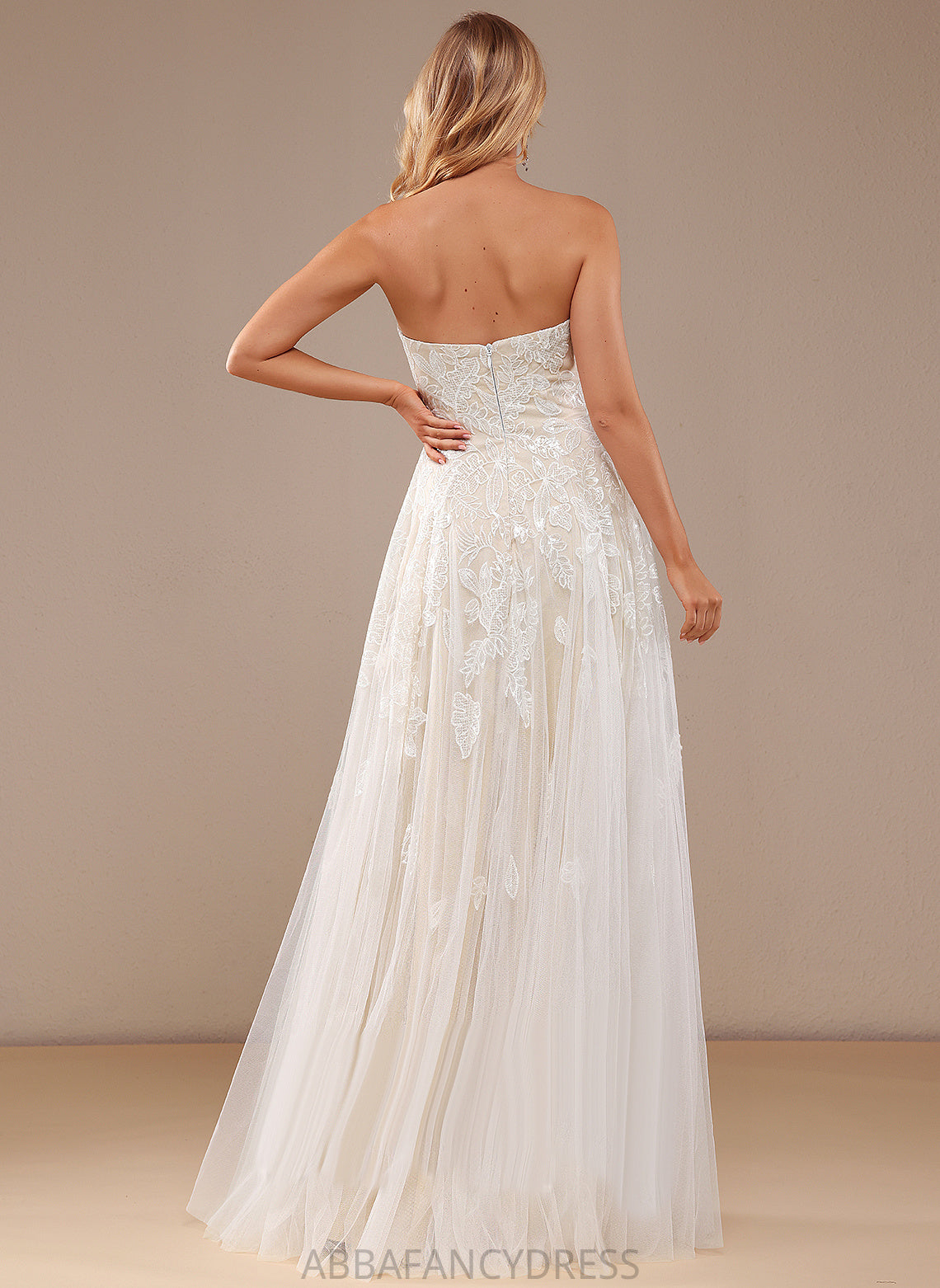 Wedding Lace Dress Wedding Dresses Madilynn Floor-Length Sweetheart With A-Line Sequins