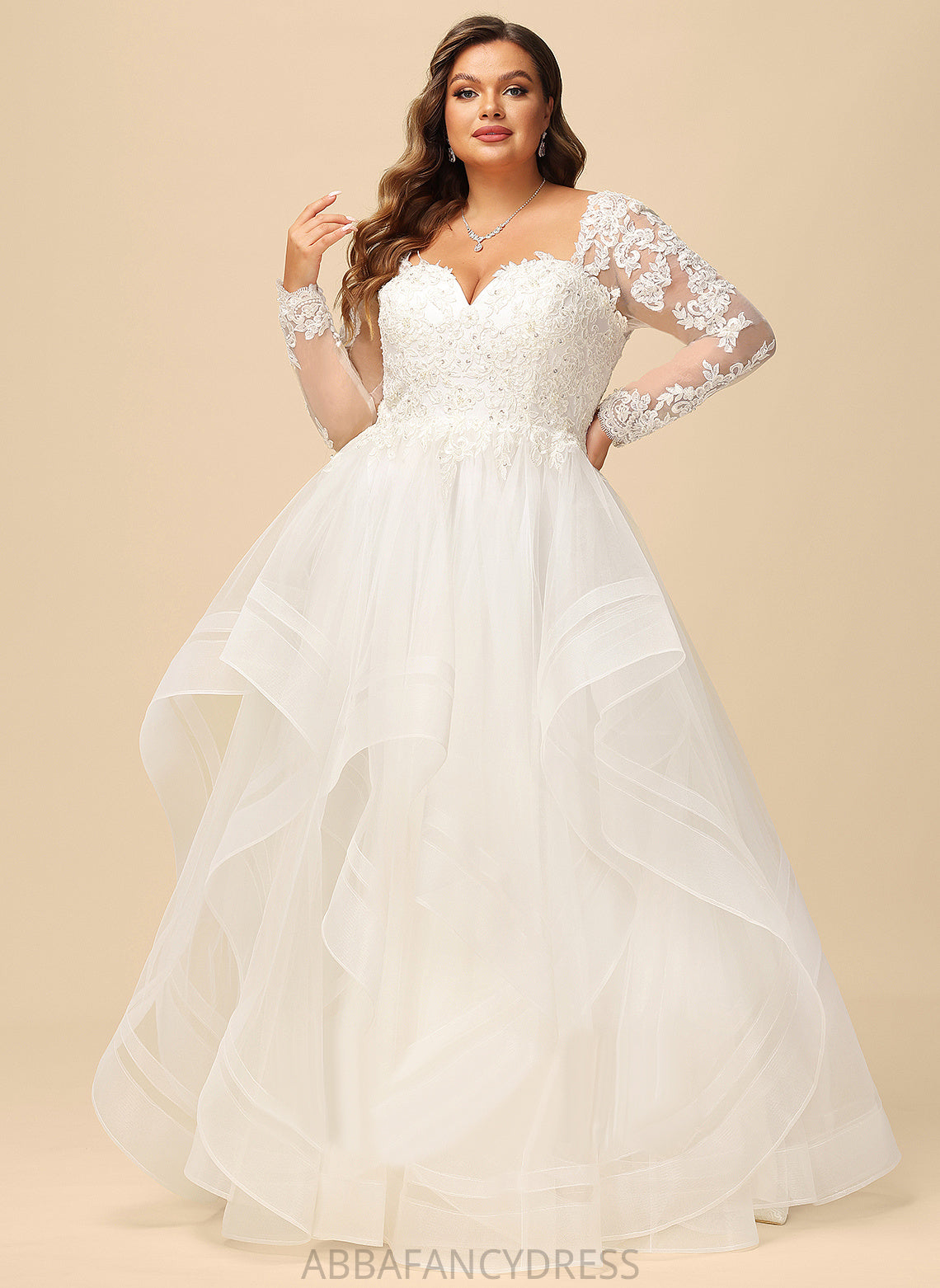 Dress Ball-Gown/Princess Tulle V-neck Jan With Wedding Beading Sequins Wedding Dresses Lace Floor-Length