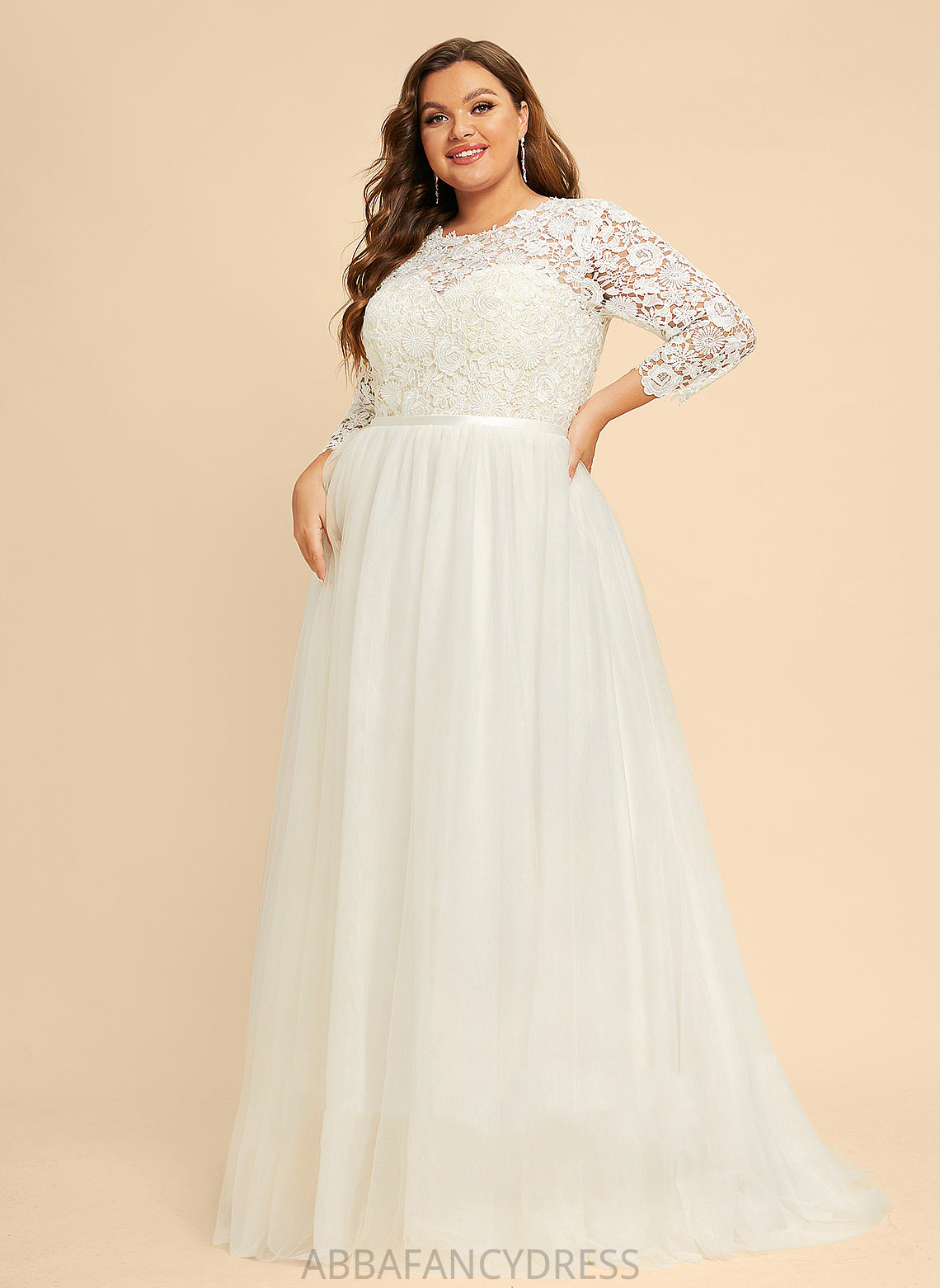 Kaylin Wedding Dress Wedding Dresses A-Line Lace Sweep Train Tulle